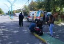 Fuerte choque entre una moto y una bicicleta en Albardón